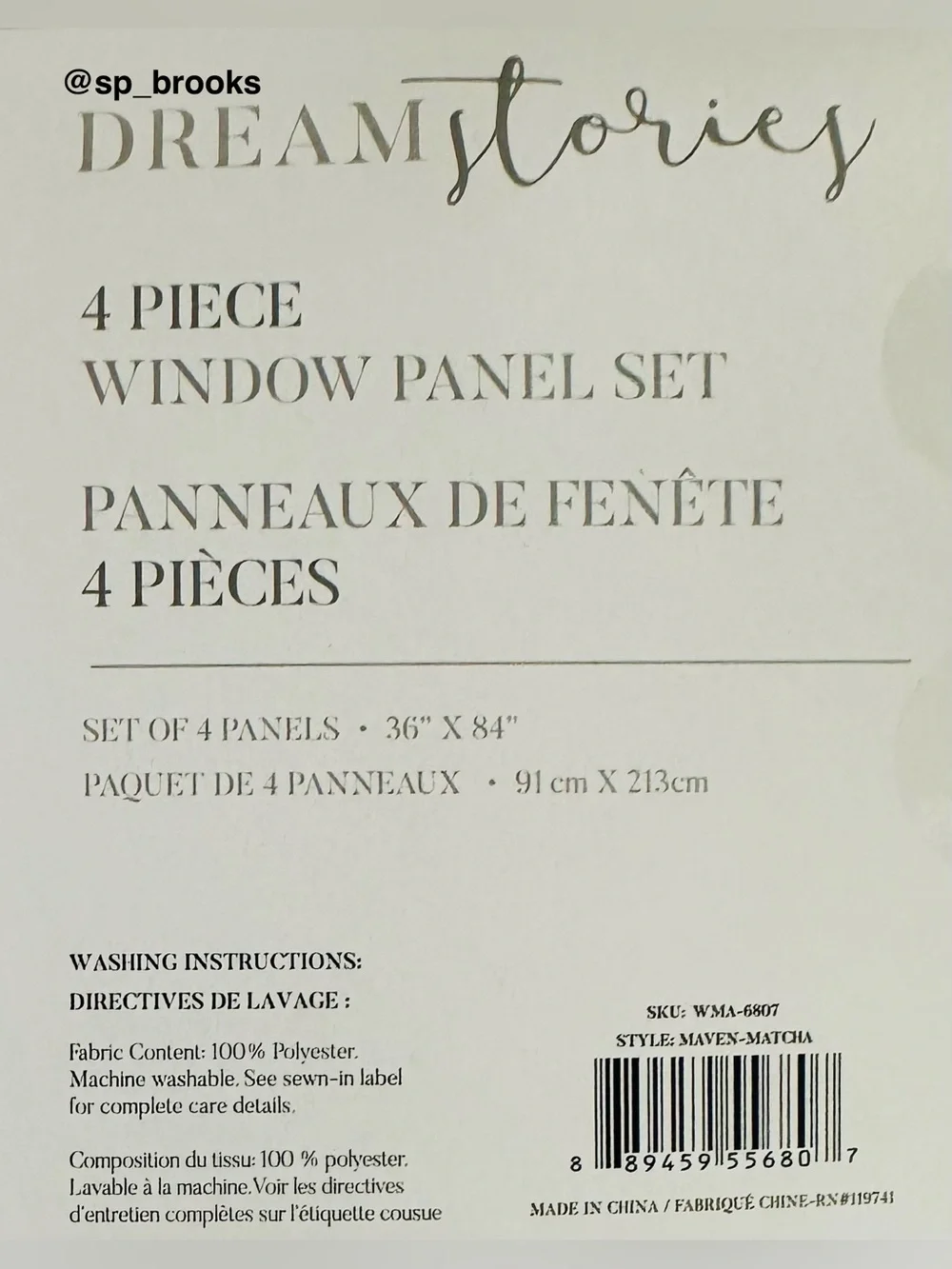 🎁4PC Dream Stories Window Panel Set - 36” x 84” - Maven-Matcha Green